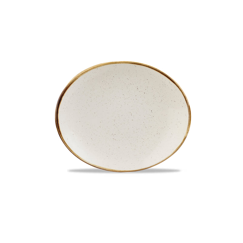 Stonecast Oval Coupe Pate 19.2cm - Barley White