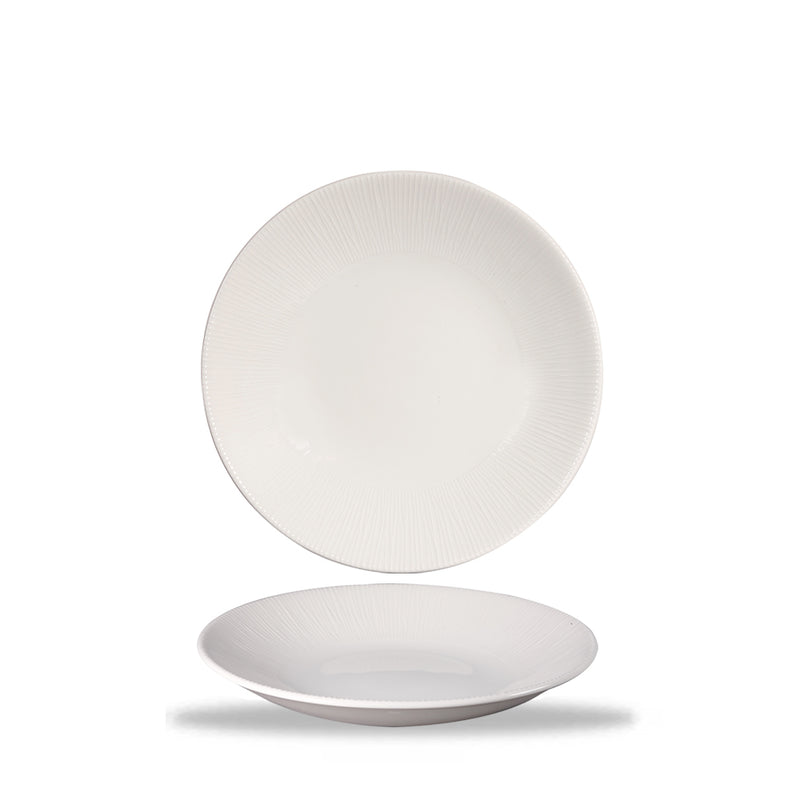 Bamboo Deep Coupe Plate White 22.5cm