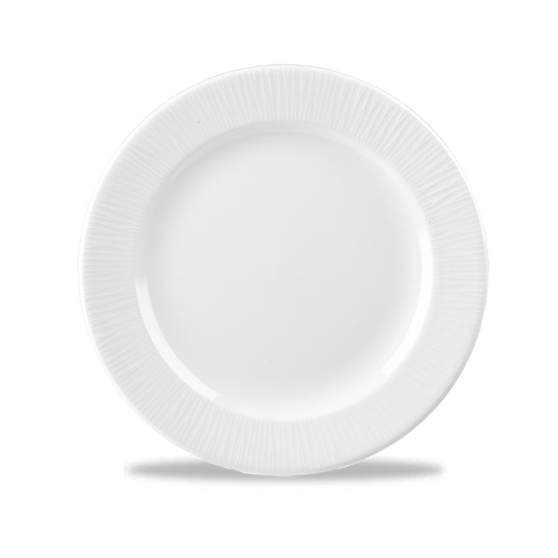 Bamboo Rimmed Plate White 30.5cm