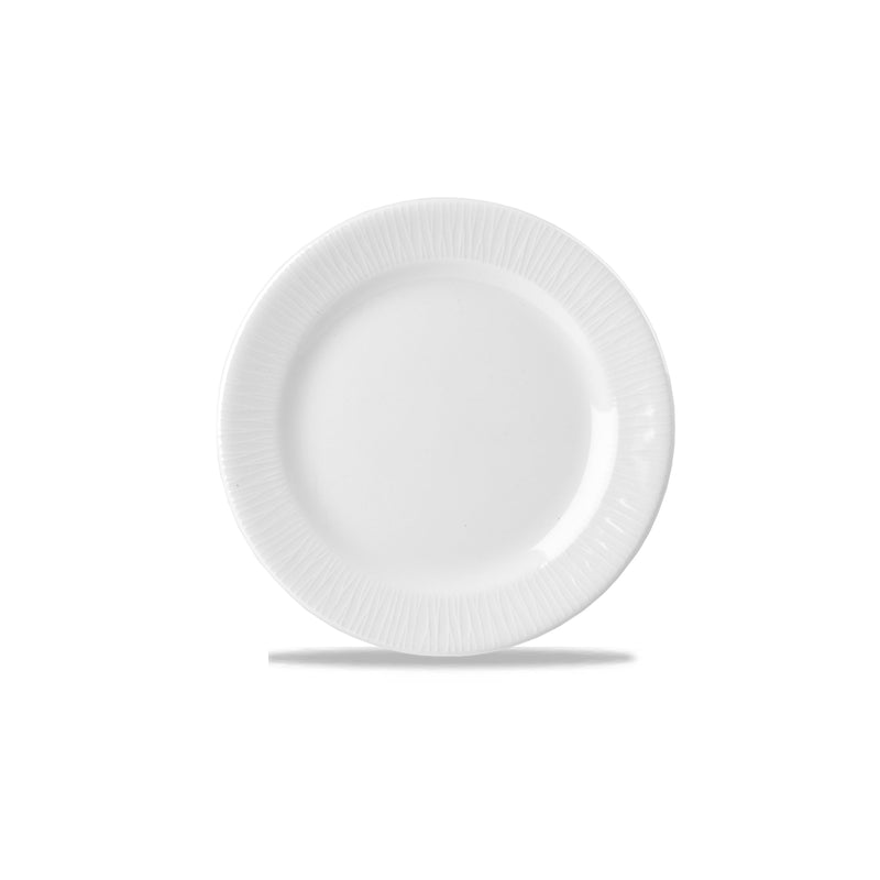 Bamboo Rimmed Plate White 30.5cm