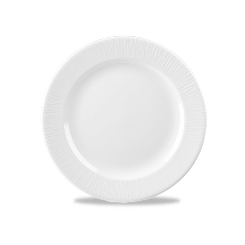 Bamboo Rimmed Plate White 30.5cm