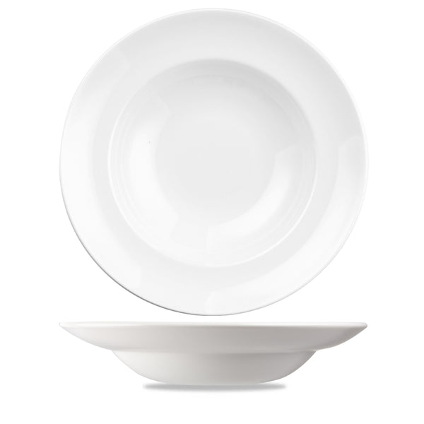 Equation Rimmed Bowl 596ml - White