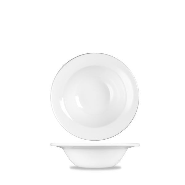 Profile Rimmed bowl 255ml - White