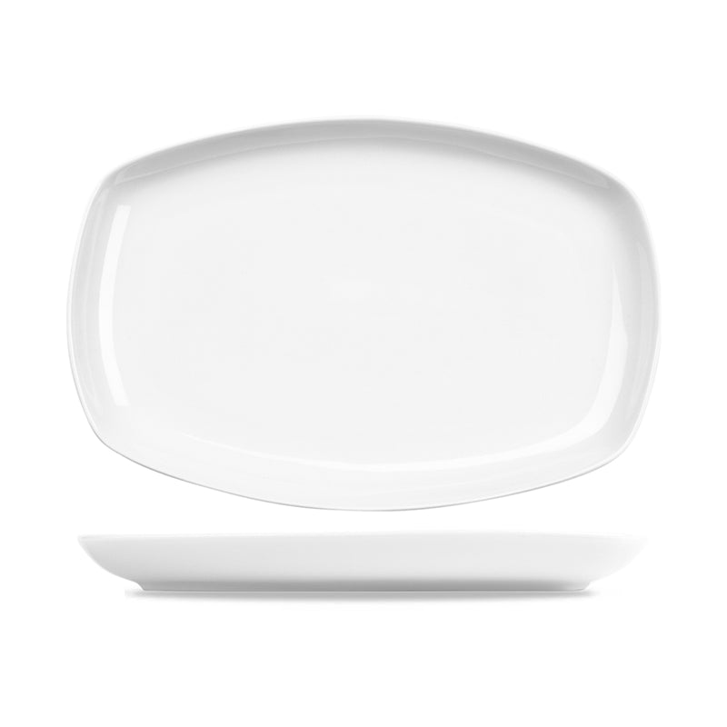 Menu porcelain Platter 30.5x20cm - White