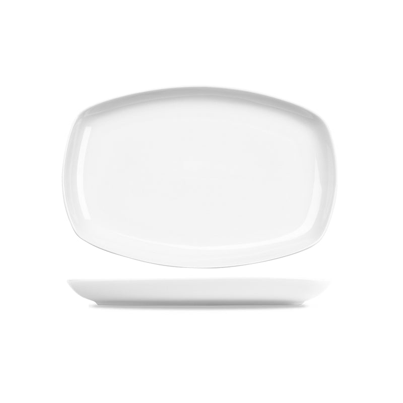 Menu porcelain Platter 24.5x16cm - White