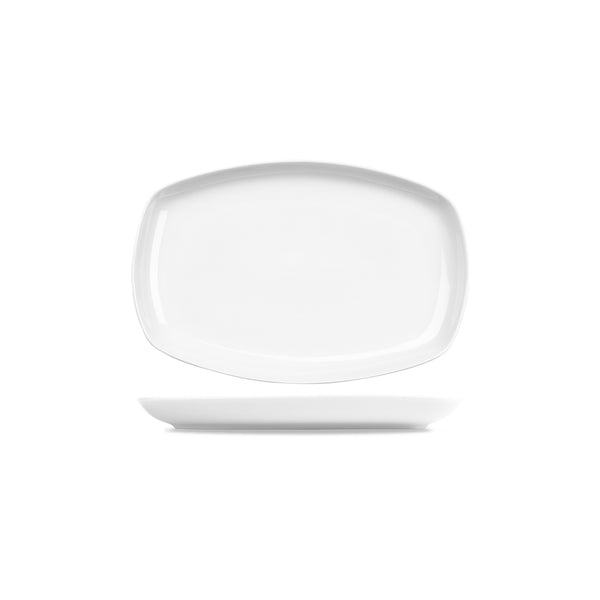 Menu porcelain Platter 24.5x16cm - White