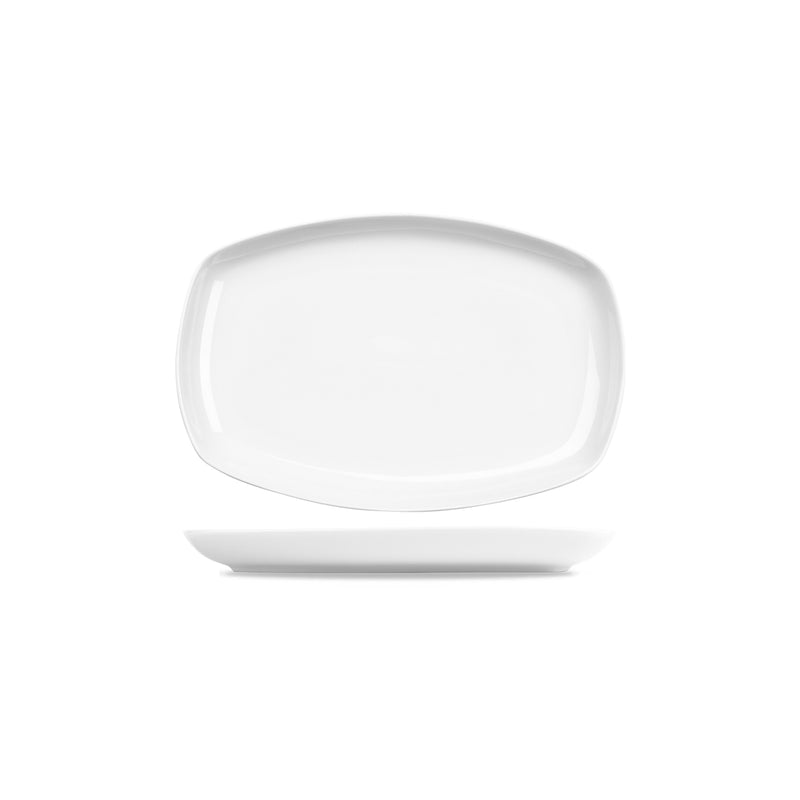 Menu porcelain Platter 24.5x16cm - White