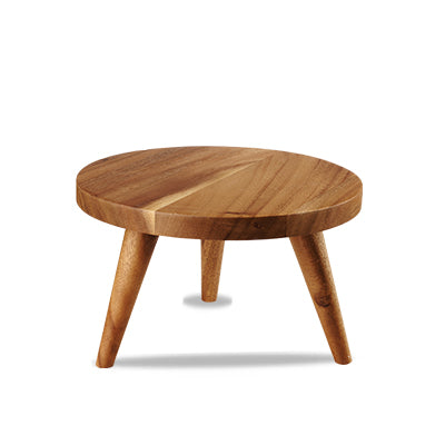 Large Round Wooden Stand - Acacia Wood