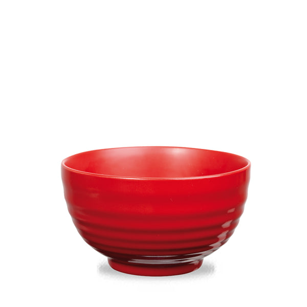 Rustic Fruit/Salad Bowl 1.2Liter - Ripple Red Glaze