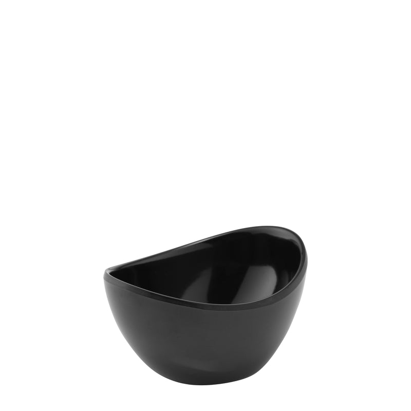 Oval Melamine Bowl 60ml - Black