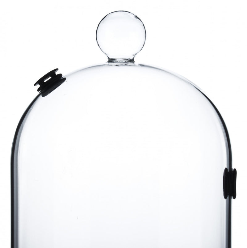Glass Dome With Tube Opening For Smoking Gun - 13x28.2cm