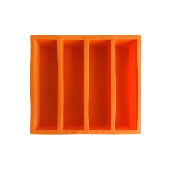 Orange Collins Ice Tray Makes 4 columns 13.3 x 3.1 x 3.1 cm Each