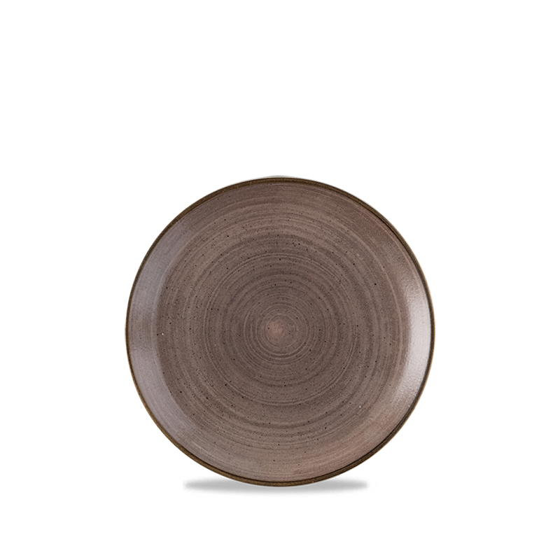 Stonecast Raw Brown Coupe Plate 21.7cm