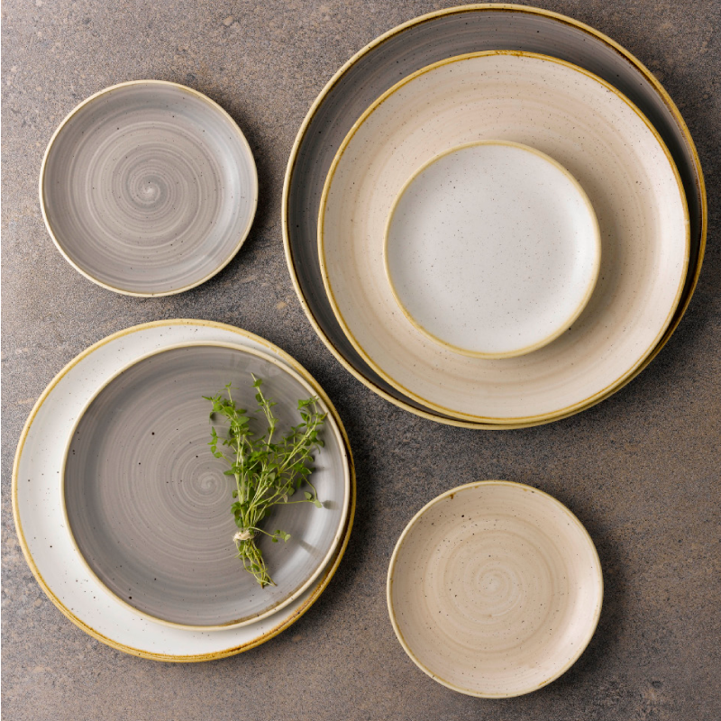 Stonecast Peppercorn Grey Coupe Plate 26 cm