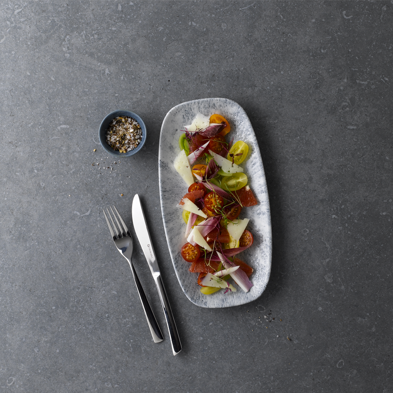 Studio Prints Stone Pearl Grey Chefs’ Oblong Plates 29.8 x 15.3 cm