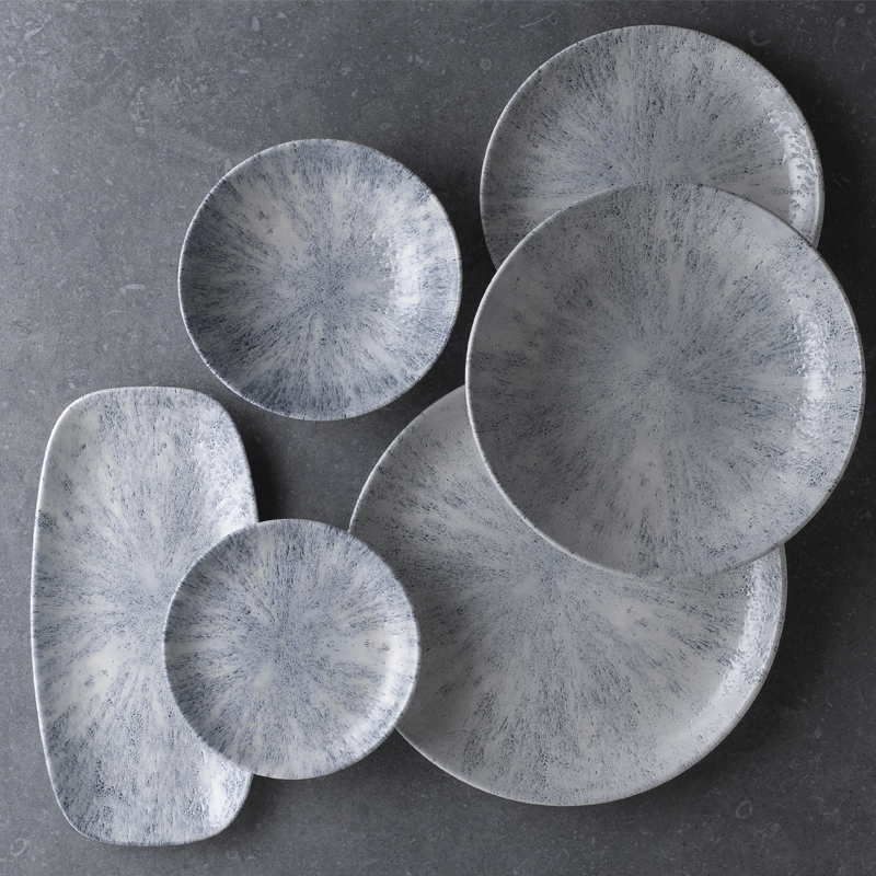 Studio Prints Stone Pearl Grey Coupe Plates 28.8 cm