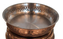 Round Pan  SS Hammered Copper