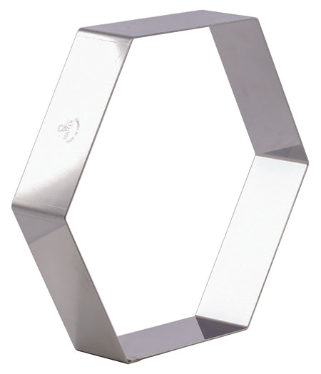 Hexagonal cake frame Stainless Steel 8 x 8 cm
