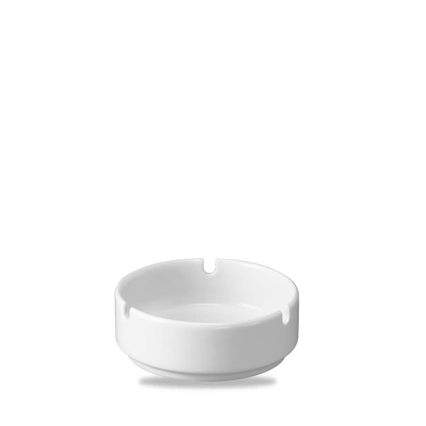 Round Ashtray 10cm - White  Porcelaine