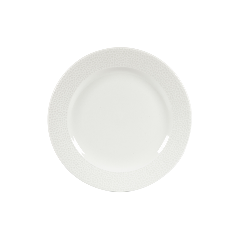 Isla White Footed Plate 23.4cm