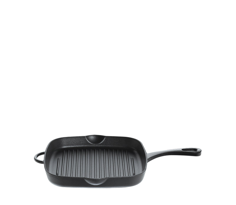 Provence Square Grill Deep Pan  Cast Iron black