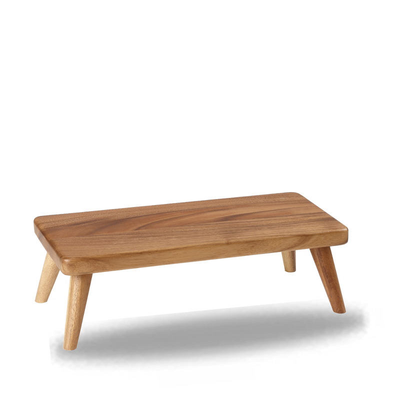 Buffetscape Acacia Wood Small Rectangular Stand, 33.5 x 15.3 x 10.6cm