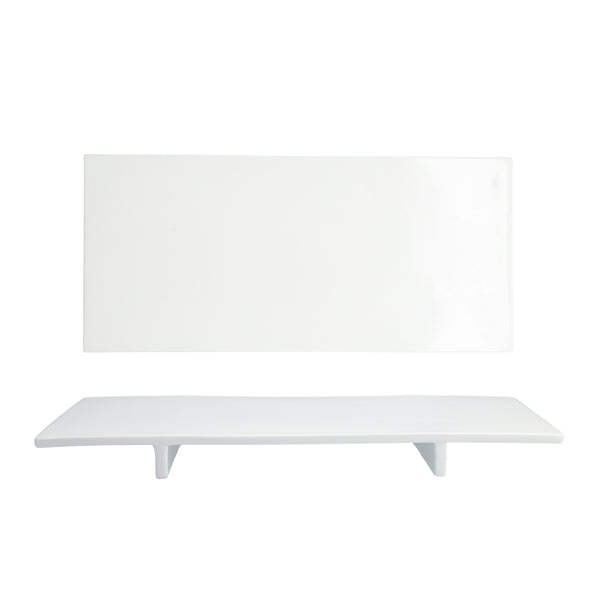 Footed Rectangle Tray 32x15cm - White