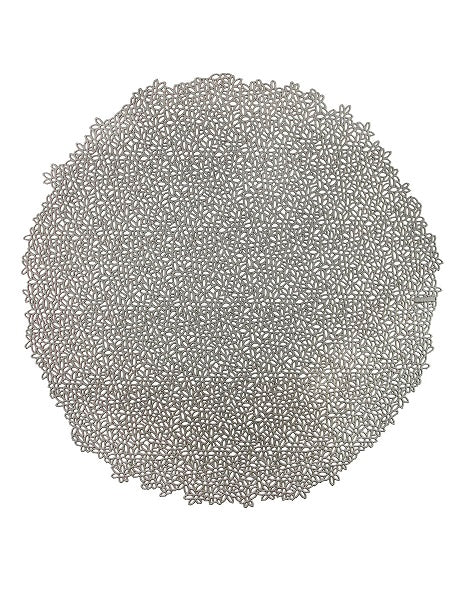 Flower Placemat, Grey, 38cm