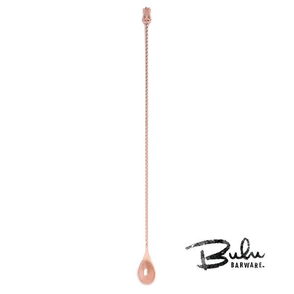 Cocktail Barspoon Pineapple Copper Plated 33.5cm
