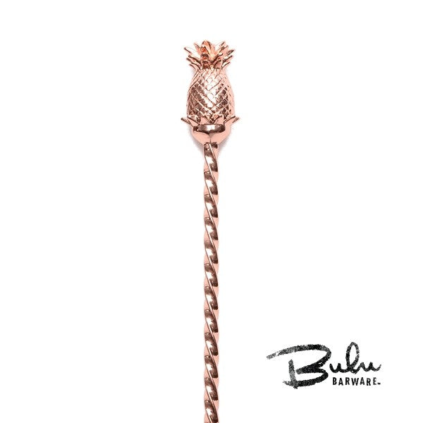 Cocktail Barspoon Pineapple Copper Plated 33.5cm
