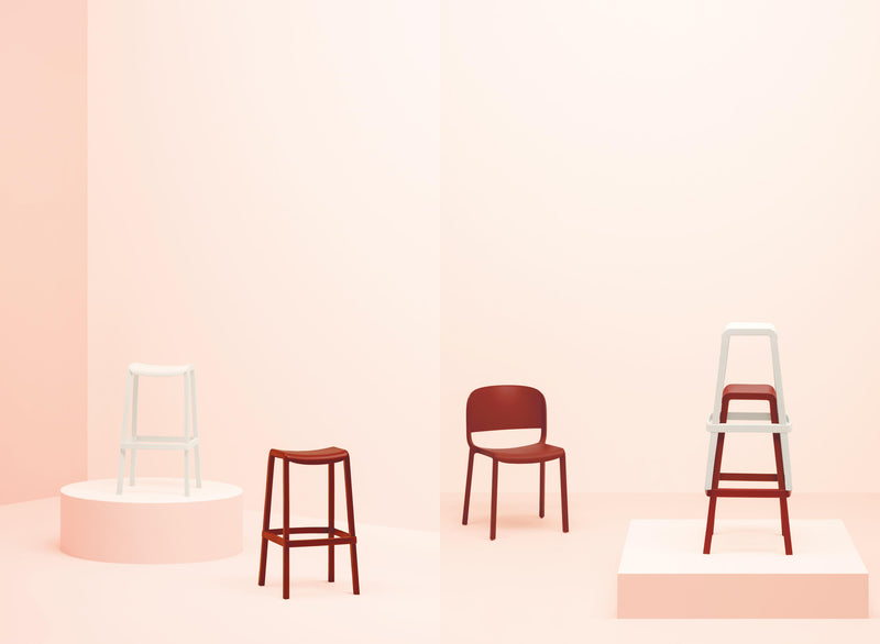 Dome Bar Stool, 65 cm, White (Only Available For Lebanon)