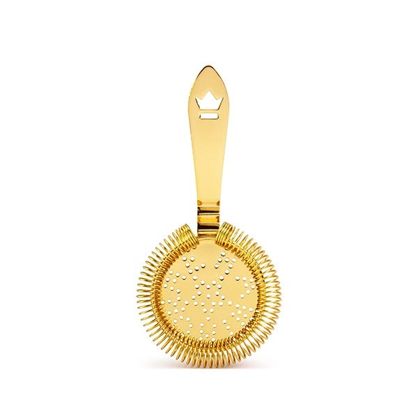Professional Cocktail Strainer Antique - Style Hawthorne - Gold Plated