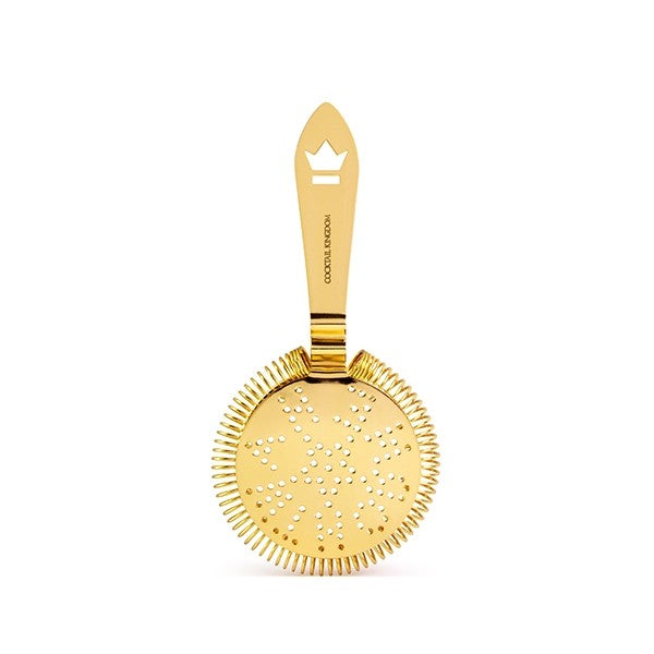 Professional Cocktail Strainer Antique - Style Hawthorne - Gold Plated